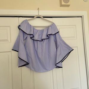 NWT off the shoulder pinstripe top